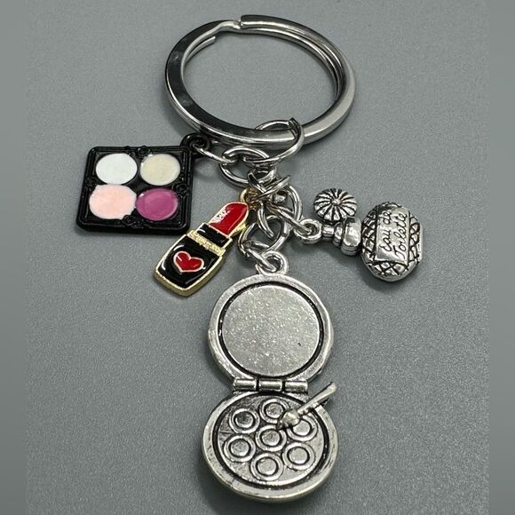 BAG CHARM Makeup Lipstick Compact Silver - Picture 5 of 6